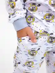 Голубой пижама детская, утеплённая