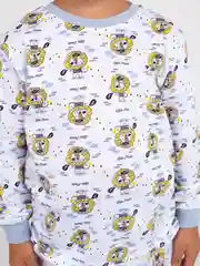 Голубой пижама детская, утеплённая