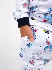 Синий пижама детская, утеплённая