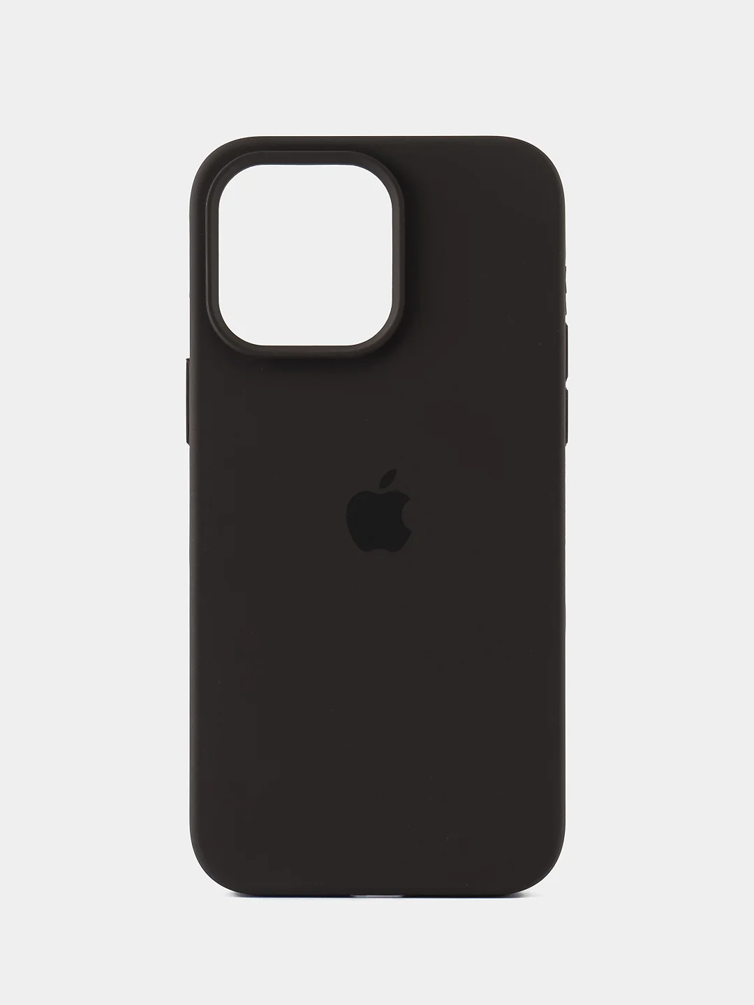 Тёмно-коричневый чехол Silicone Case для iPhone 14, 14 Pro, 14 Plus, 14 Pro Max, с закрытым низом