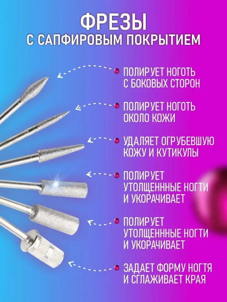 Белый аппарат для маникюра и педикюра Ручка фрезер для ногтей