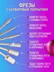Белый аппарат для маникюра и педикюра Ручка фрезер для ногтей