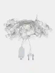 Белый гирлянда с прищепками, силиконовый провод, 4м, 20 LED