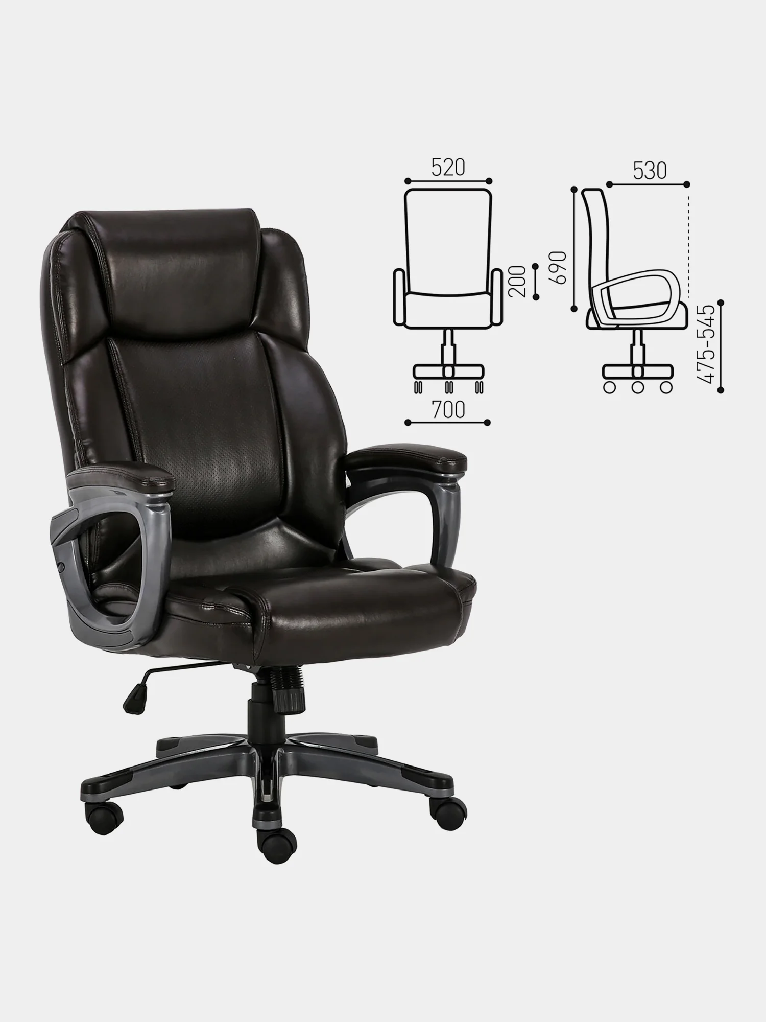 Кресло офисное BRABIX PREMIUM Favorite EX-577, пружинный блок, рециклир. кожа, 531936