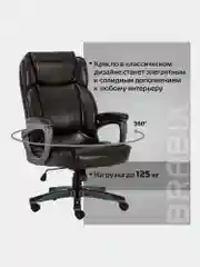 Кресло офисное BRABIX PREMIUM Favorite EX-577, пружинный блок, рециклир. кожа, 531936