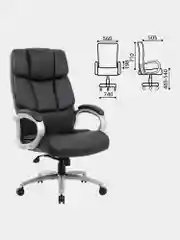Кресло офисное BRABIX PREMIUM Blocks HD-008, НАГРУЗКА до 200 кг, экокожа, черное, 531944