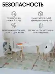 Детский коврик для ползания складной игровой Parklon Portable Деревянные лошадки 200*140см