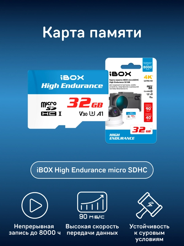 Карта памяти iBOX High Endurance Card 32GB