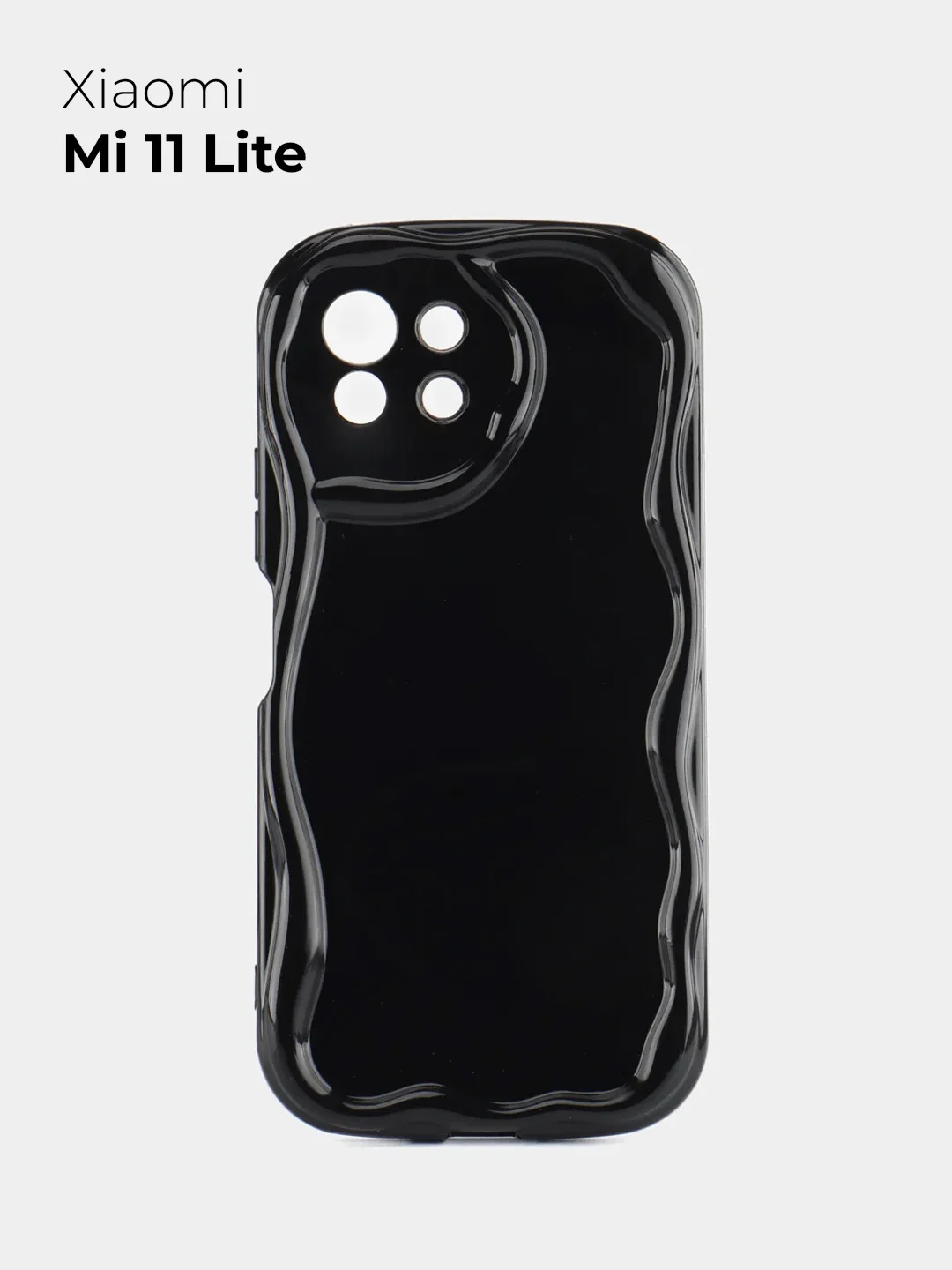 Черный чехол для Xiaomi Mi 11 Lite (Сяоми Ми 11 Лайт), противоударный