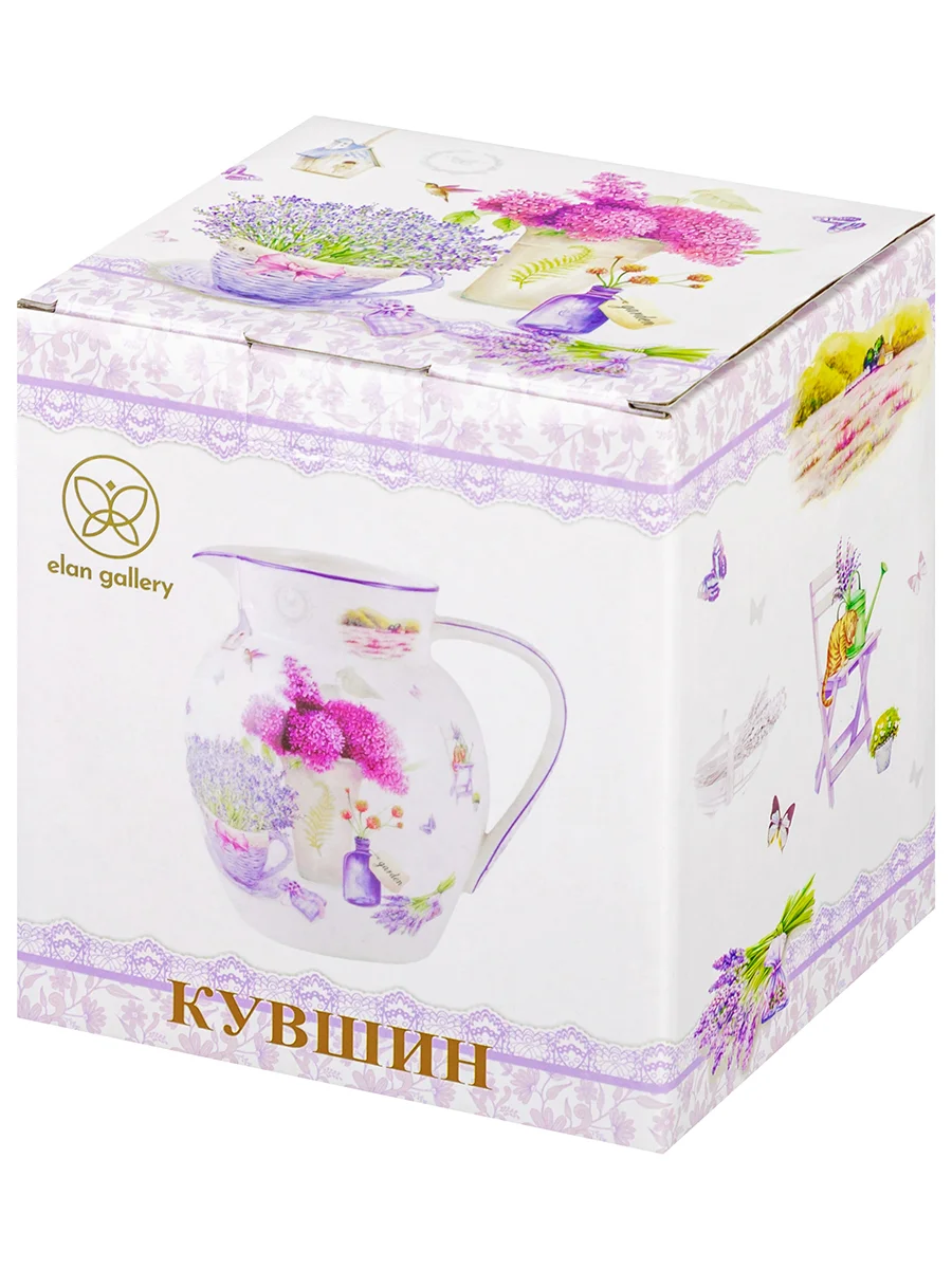Кувшин 1,2 л 16х13х15,5 см Elan Gallery Лаванда