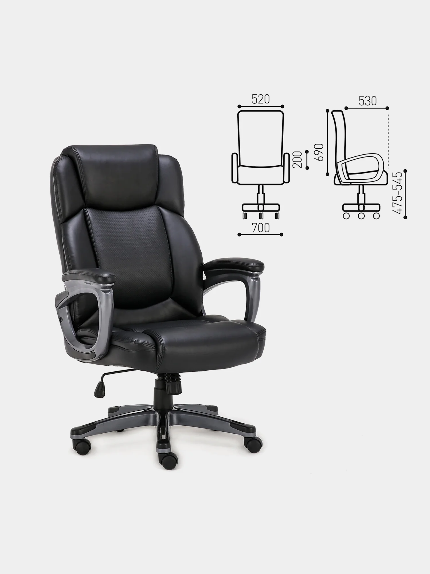 Кресло офисное BRABIX PREMIUM Favorite EX-577, пружинный блок, рециклир. кожа, 531934