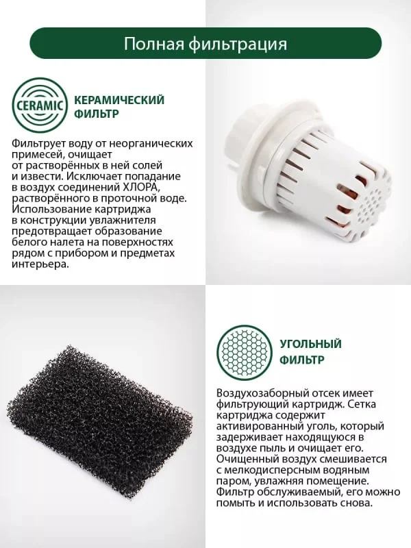 Белый увлажнитель воздуха настольный, аромадиффузор, 3 литра