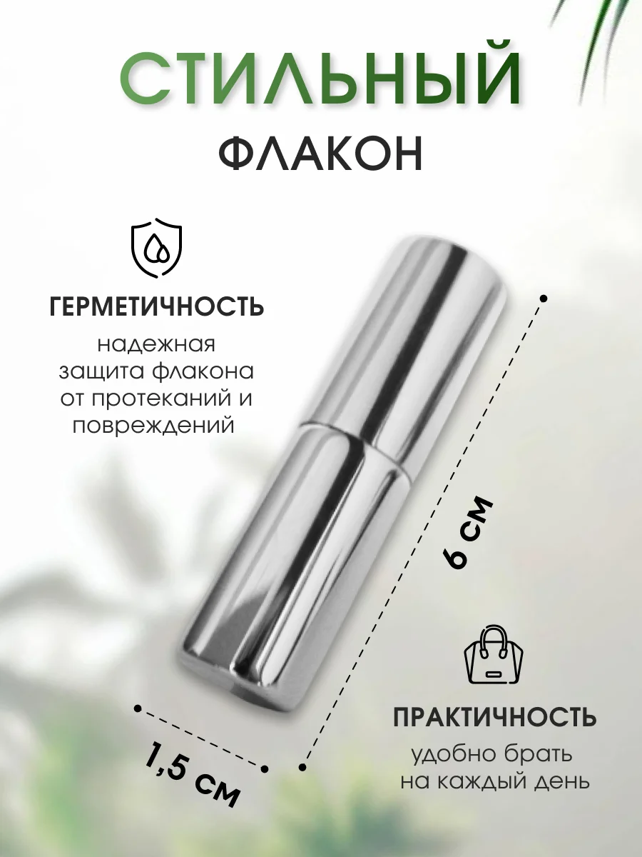 Серебряный флакон для духов, атомайзер с распылителем, 5 мл