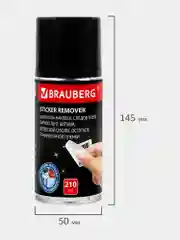 Антискотч спрей для удаления этикеток следов клея липких лент, BRAUBERG 210 мл, 608434