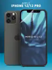 Плёнка для Apple iPhone 12, 12 Pro защитная ROSCO гидрогелевая прозрачная тонкая не стекло