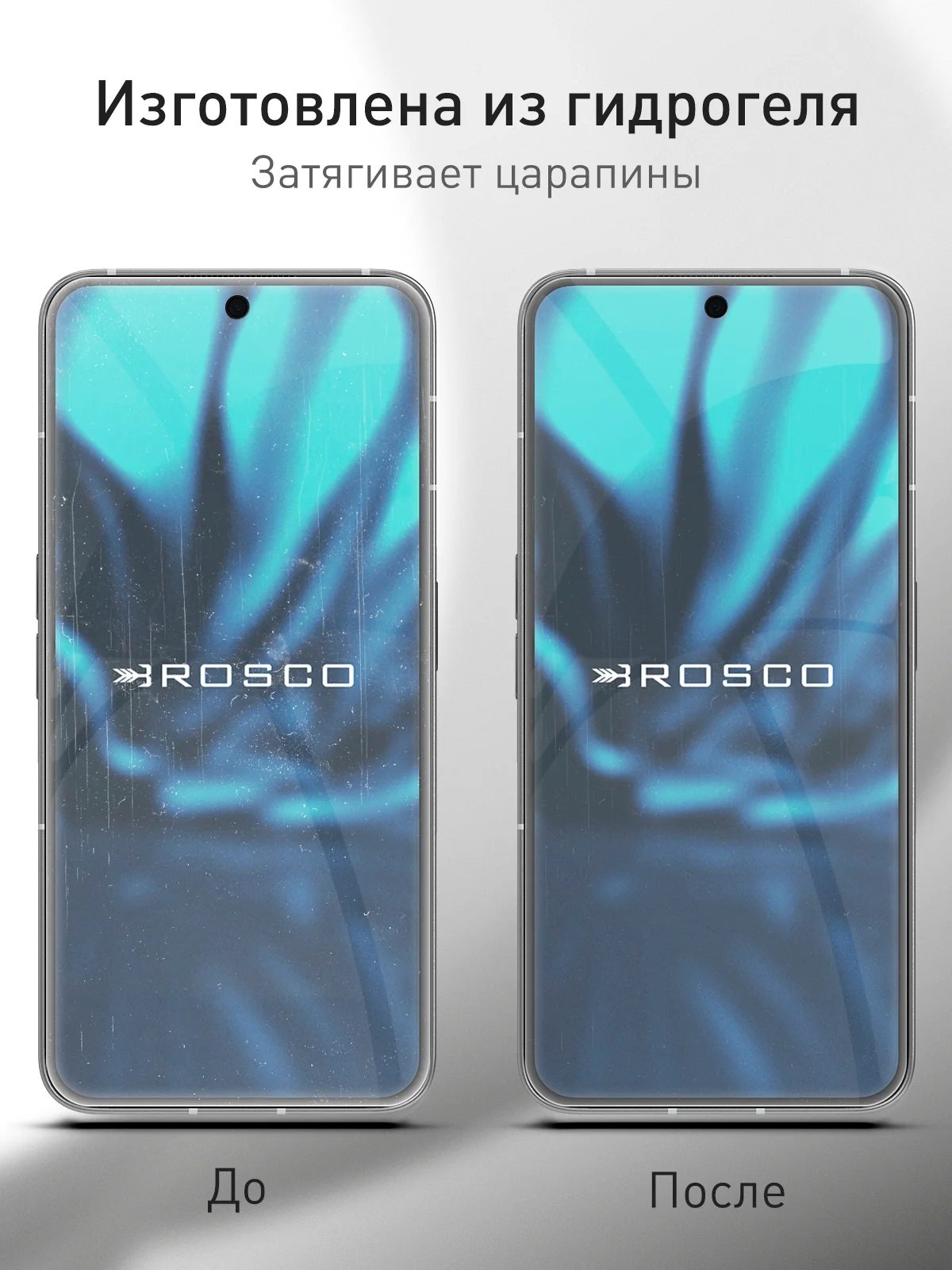 Прозрачный 1-2шт защитная плёнка для Nothing Phone (2) гидрогелевая ROSCO прозрачная тонкая не стекло