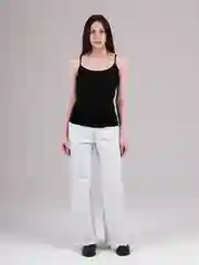 Черный майка женская на тонких бретельках