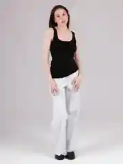 Черный майка женская на широких лямках