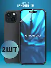 1-2 шт защитная плёнка для iPhone 16, 15 гидрогелевая ROSCO прозрачная тонкая не стекло