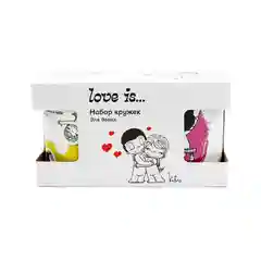 Кружки Love is в подарочной упаковке 330 мл Совместное селфи, 2 шт, фарфор