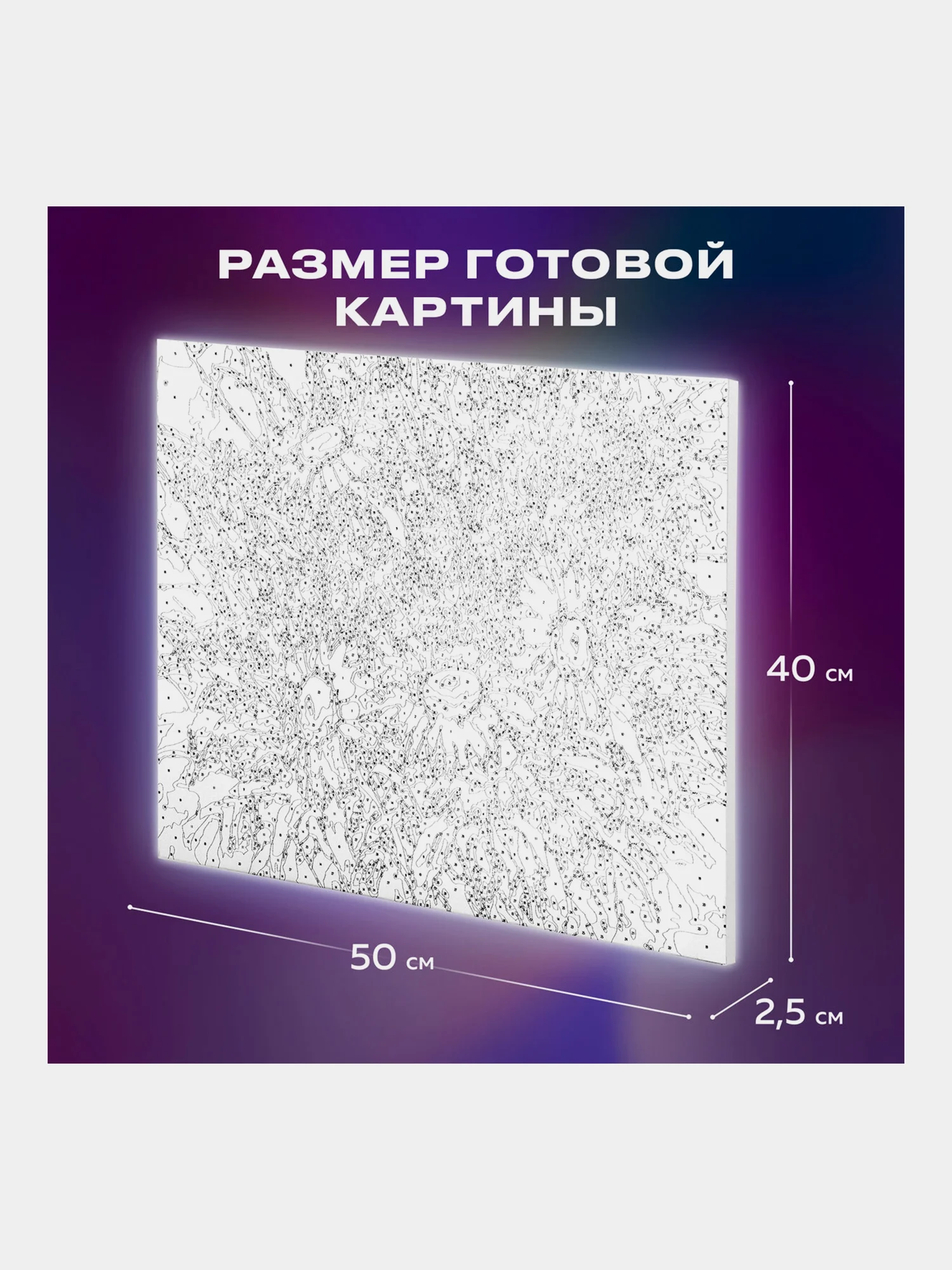 Картина по номерам 40х50 см, Остров Сокровищ "Ромашки", на подрам, акрил, кисти, 662913