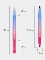 Текстовыделители Brauberg Grade, 152509, пастельные, набор 8 цветов, двусторонние маркеры