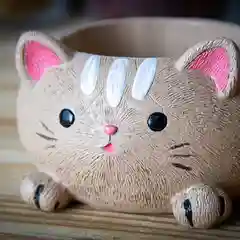 Кашпо "Котик" бежевый, горшок в детскую комнату,для кактуса