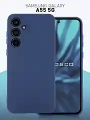 Ледяной чехол для Samsung Galaxy A55 5G/ A35 5G силиконовый ROSCO матовый с бортиком-защитой камер