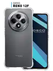 Прозрачный чехол для Oppo Reno 12F противоударный силиконовый ROSCO прозрачный с усиленными углами