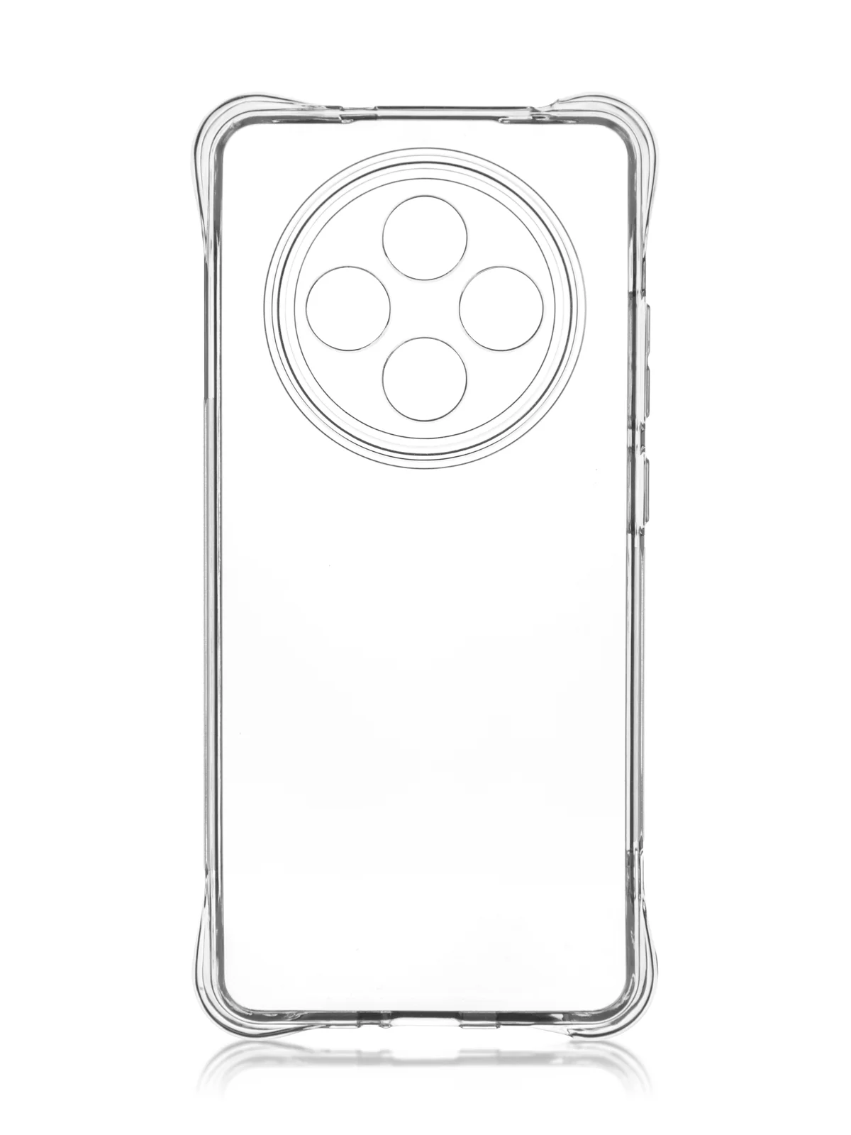 Прозрачный чехол для Oppo Reno 12F противоударный силиконовый ROSCO прозрачный с усиленными углами