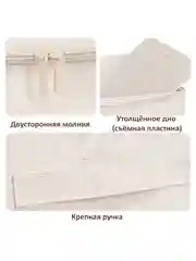 Коробка для хранения вещей и белья, на молнии, кофр органайзер для хранения, 3 размера