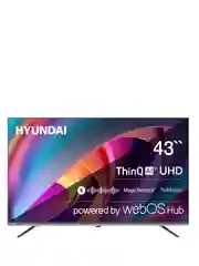 Телевизор LED Hyundai 43" H-LED43BU7100 Smart WebOS Frameless Metal серый/серый/4K Ultra