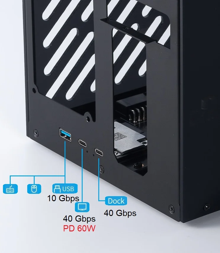 Внешний корпус для видеокарты Wikingoo D3-T360, EGPU, Thunderbolt 3/4.+ доп.питание Type-C