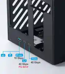 Внешний корпус для видеокарты Wikingoo D3-T360, EGPU, Thunderbolt 3/4.+ доп.питание Type-C