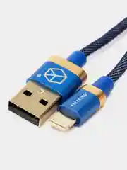Синий джинсовый дата-кабель Lightning - USB, 1м, 2.4А
