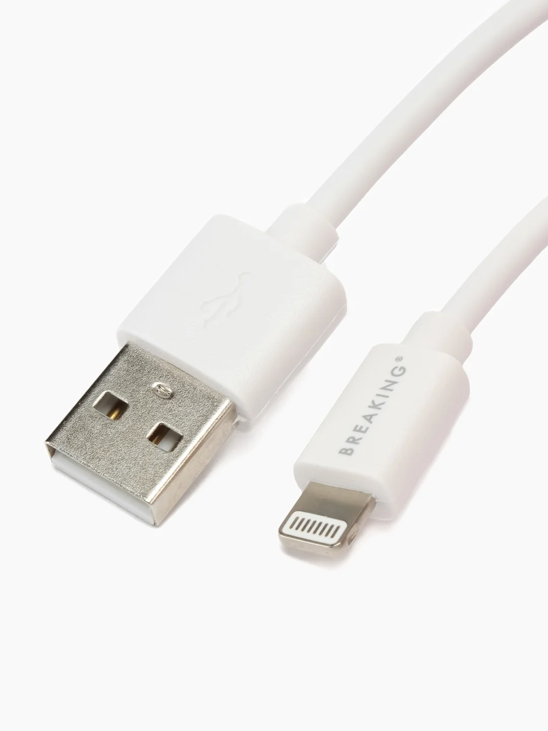 Белый классический дата кабель Lightning - USB, 2м, 2.4А. Белый