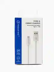 Белый классический дата-кабель Type-C - USB, 2 метра, 2.4А