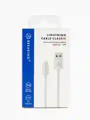 Белый классический дата кабель Lightning - USB, 2м, 2.4А. Белый