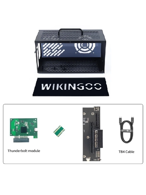 Внешний корпус для видеокарты Wikingoo T360, EGPU, Thunderbolt 3/4. Полный комплект