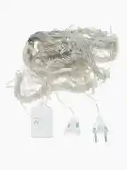 Голубой новогодняя светодиодная LED гирлянда штора от 1,5м до 3м 4 цвета.Крючки,удлиннитель