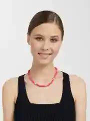 Кораллово-розовый бусы-чокер в стиле Бохо (Boho) из каучука, унисекс, 10 цветов