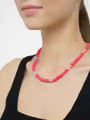Кораллово-розовый бусы-чокер в стиле Бохо (Boho) из каучука, унисекс, 10 цветов
