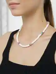 Белый бусы-чокер в стиле Бохо (Boho) из каучука, унисекс, 10 цветов