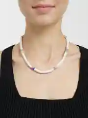 Белый бусы-чокер в стиле Бохо (Boho) из каучука, унисекс, 10 цветов