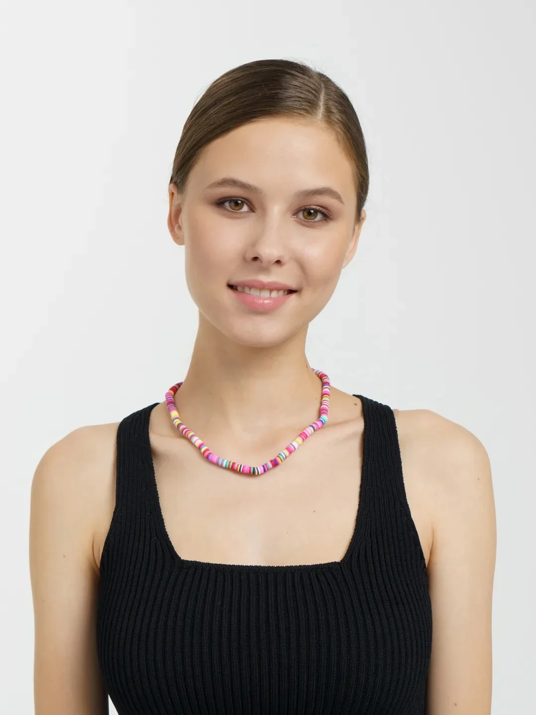 Разноцветный бусы-чокер в стиле Бохо (Boho) из каучука, унисекс, 10 цветов