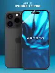 Прозрачный 1-2 шт плёнка для iPhone 15 Pro защитная ROSCO гидрогелевая прозрачная тонкая олеофобная