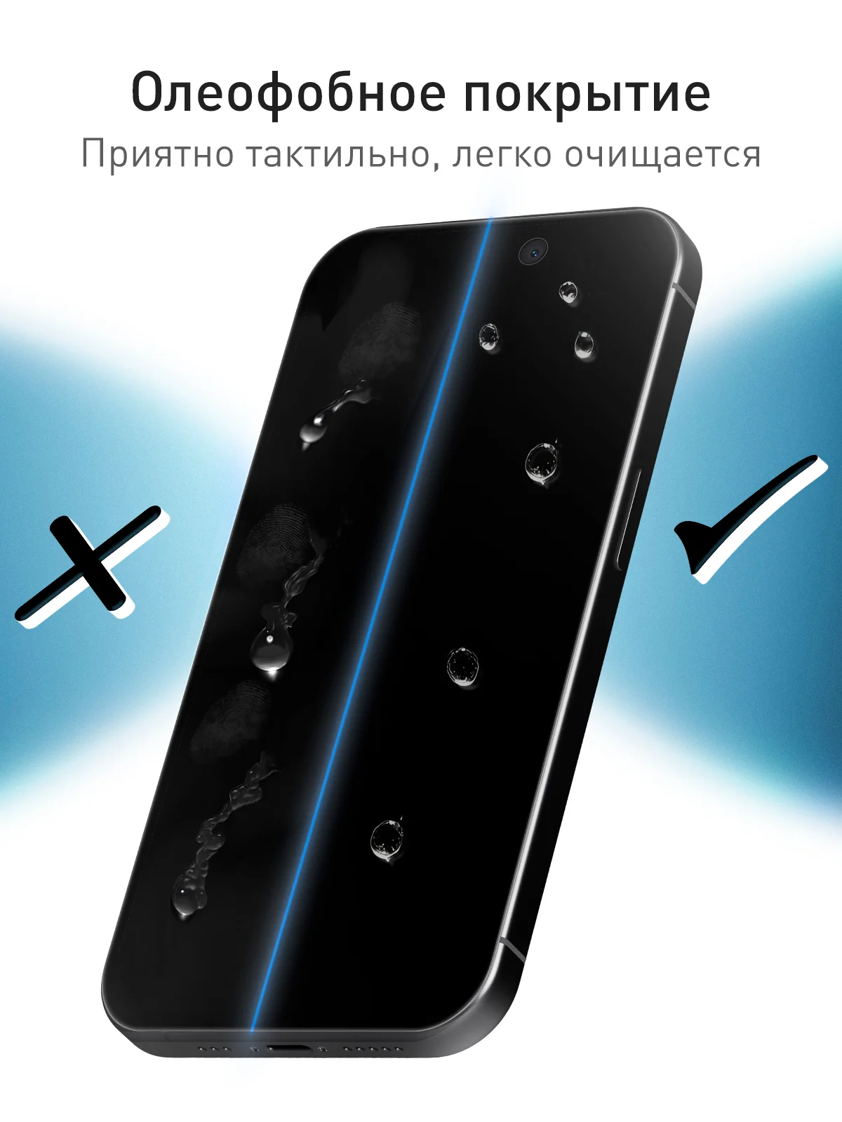 Прозрачный 1-2 шт плёнка для iPhone 15 Pro защитная ROSCO гидрогелевая прозрачная тонкая олеофобная
