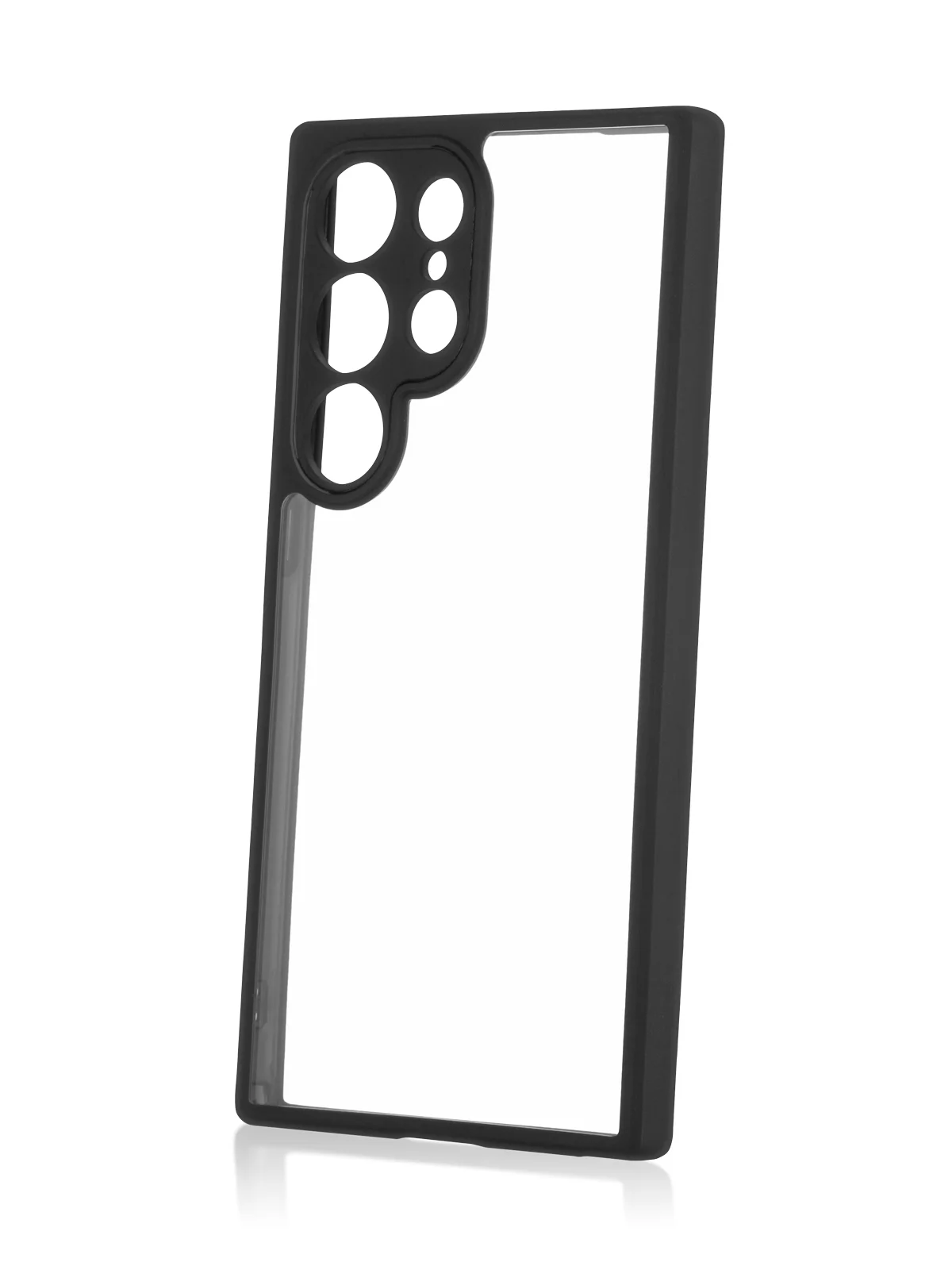 Прозрачный чехол для Samsung Galaxy S24 Ultra пластиковый+ силикон ROSCO противоударный, защита камер