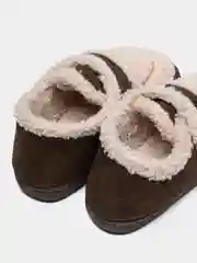 Хаки тапки Барашки на липучке, зимние и тёплые, женские