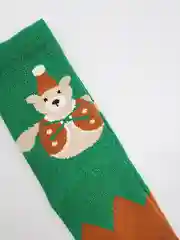 Зелёный хаки новогодние носки / Махровые носки / Подарок на новый год / Новогодние носочки